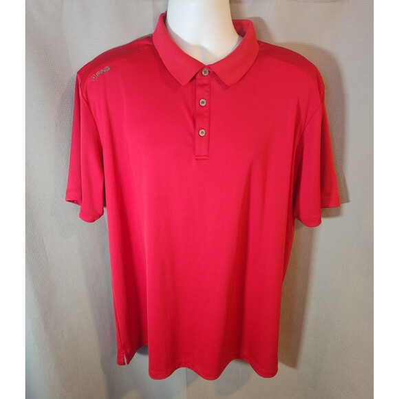 Ping Collection Sensor Cool Performance Golf Activewear Polo Shirt Men XL Red - Picture 1 of 5